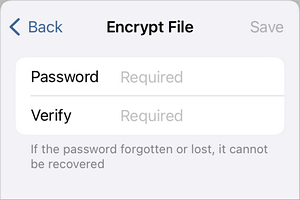 Encrypt File window