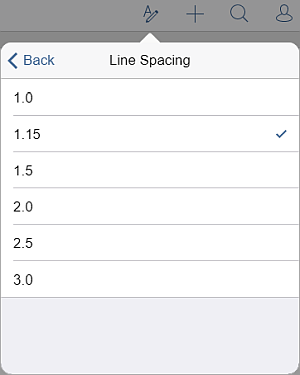Paragraph line spacing settings
