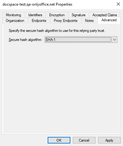 How to configure ONLYOFFICE SP and AD FS IdP