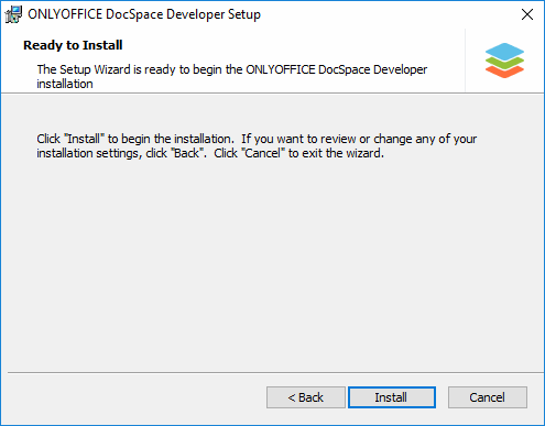 How to deploy ONLYOFFICE DocSpace Developer for Windows on a local server? Step 3