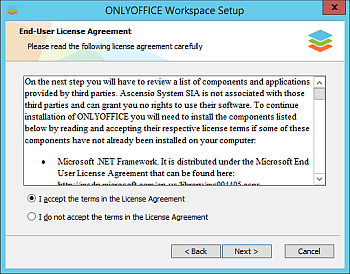 How to deploy ONLYOFFICE Workspace for Windows on a local server? Step 2