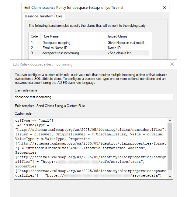 How to configure ONLYOFFICE SP and AD FS IdP