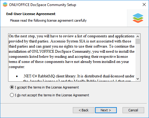 Comment déployer ONLYOFFICE DocSpace Community sous Windows sur un serveur local? Étape 2.