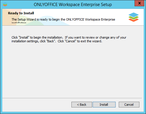 Comment déployer ONLYOFFICE Workspace Enterprise Edition sous Windows sur un serveur local? Étape 3.