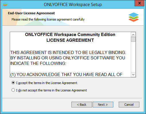 Comment déployer ONLYOFFICE Workspace sous Windows sur un serveur local? Étape 3.