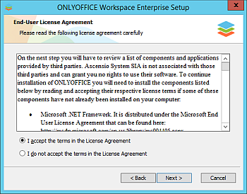 Comment déployer ONLYOFFICE Workspace Enterprise Edition sous Windows sur un serveur local? Étape 2