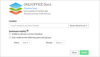 Configurer ONLYOFFICE Docs sur Cloudron