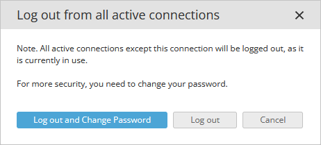 Log out from all active connections