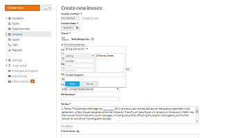 How to create invoices for your clients? Step 4