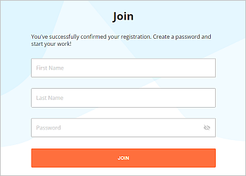Confirm registration form