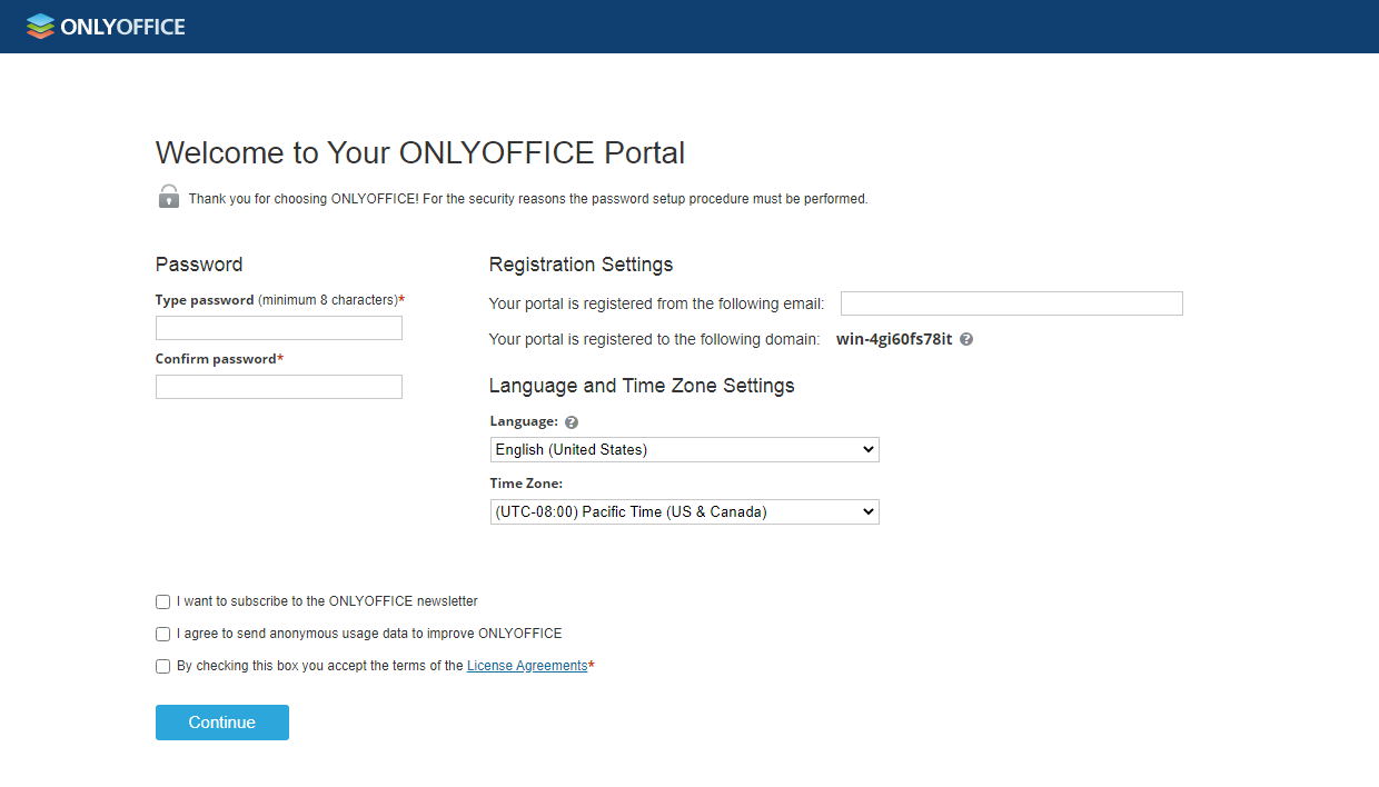 How to deploy online office suite on your server? Step 4