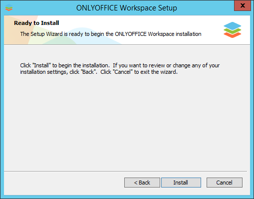 How to deploy ONLYOFFICE Workspace for Windows on a local server? Step 3