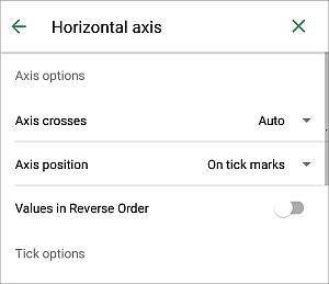 Chart horizontal axis local