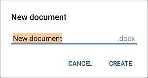 Create new document