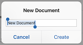 Create new document